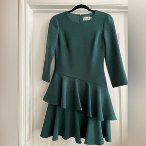 Eliza J Green Ruffle Dress